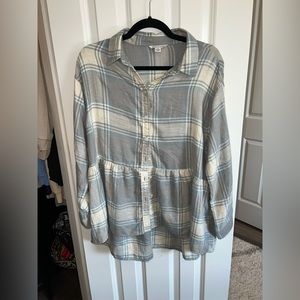 American eagle flannel blouse